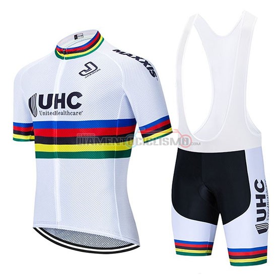 Abbigliamento Ciclismo UCI Mondo Campione UHC Manica Corta 2020 Bianco